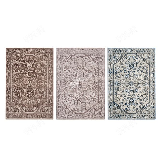 Luxury Carpet Set - High-Quality Textures 3D model image 3