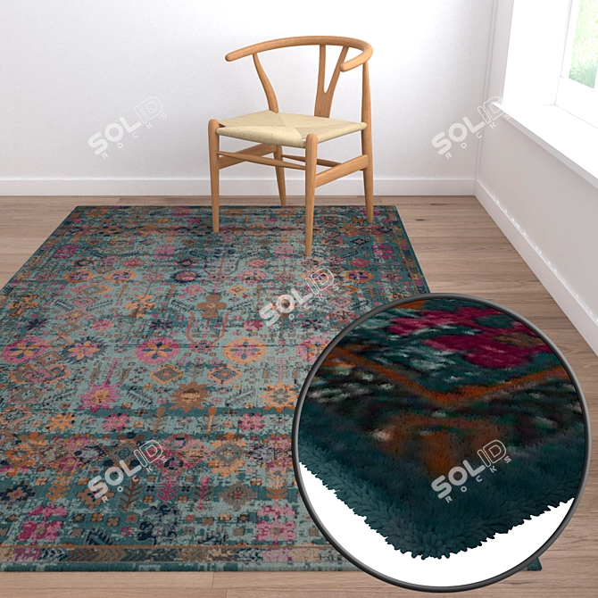 Premium Carpet Set: High-Quality Textures & Multiple Variants 3D model image 2