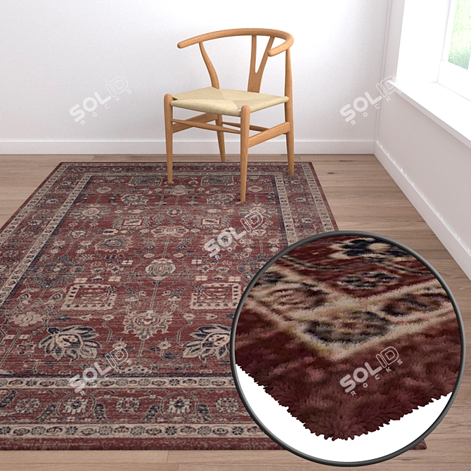 Luxury Carpet Set: High-Quality Textures, Multiple Variants 3D model image 2