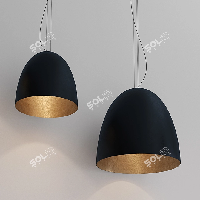 Minimalist Egg Inspired Pendant Lights 3D model image 1