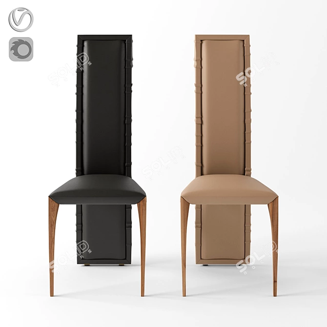 Elegant Il Pezzo 7 Chair 3D model image 1