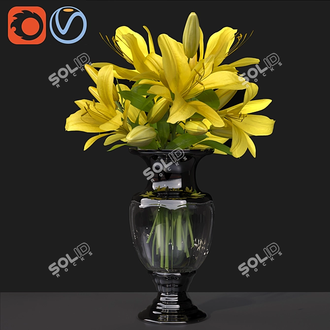 Not required to translate description as it is already in English.

Elegant Lily Bouquet Vase 3D model image 1