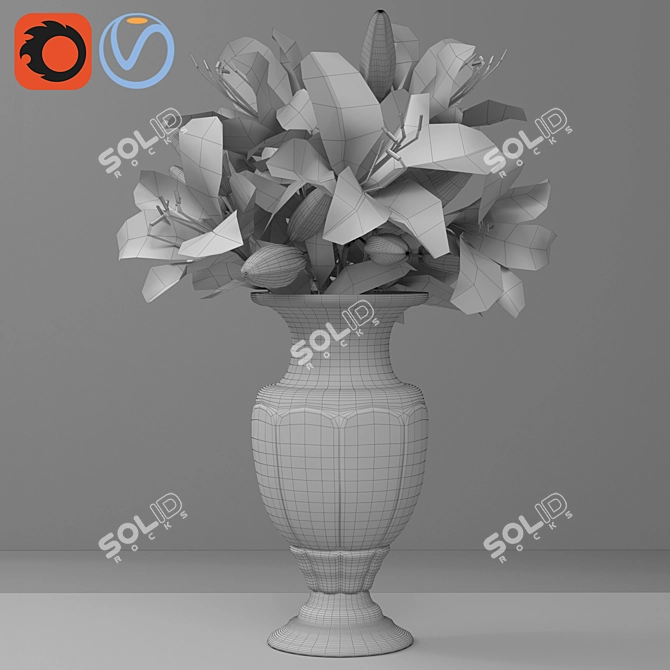 Not required to translate description as it is already in English.

Elegant Lily Bouquet Vase 3D model image 3