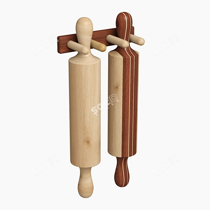 Natural Wood Kitchen Accessories by IKEA 3D model image 2