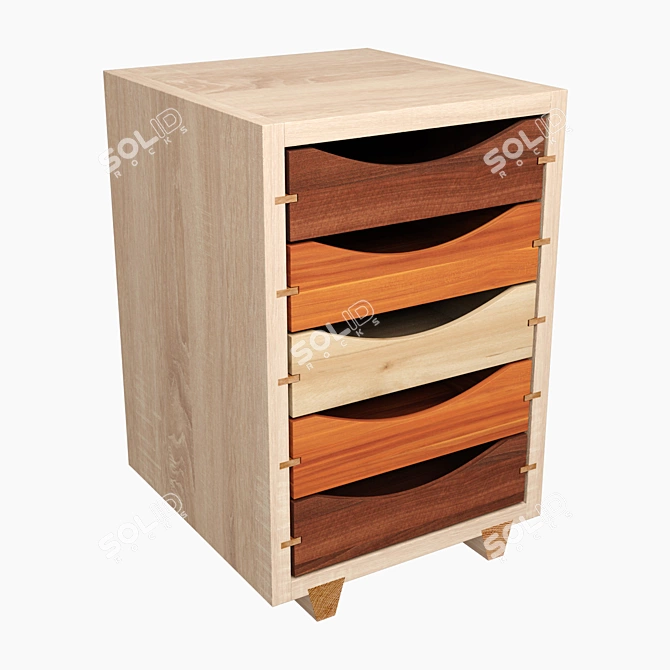 Natural Wood Kitchen Accessories by IKEA 3D model image 3