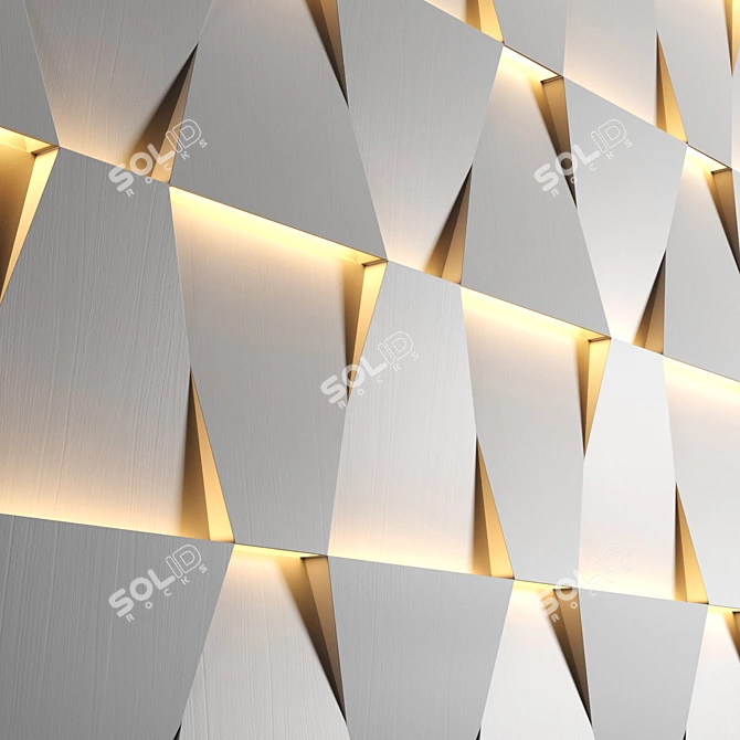 LED Wooden Panels | Modern and Classic Interior Décor Solution 3D model image 3