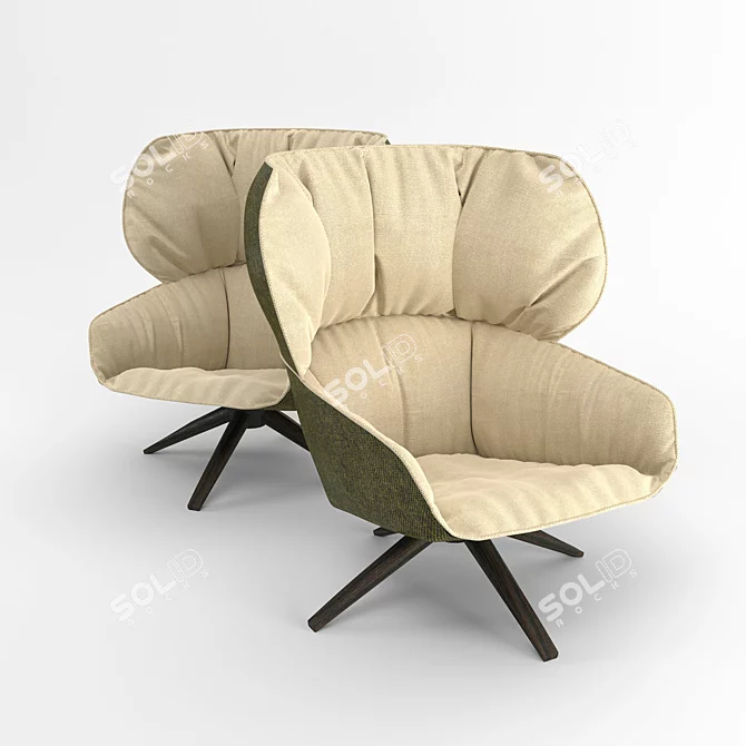 Tabano by B & B Italia | Modern Armchair 3D model image 1