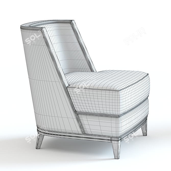 Modern Sloane Armchair: High-Detail 3D Model 3D model image 2