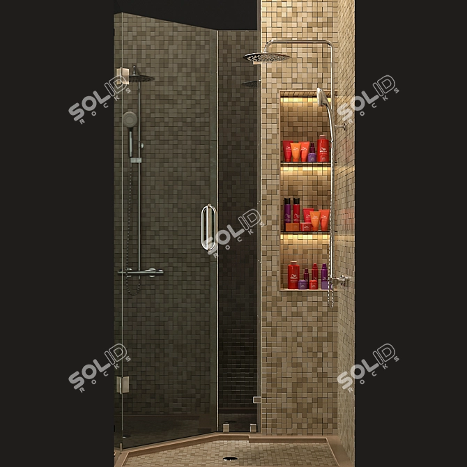 Luxury Shower Cabin 3D model image 2