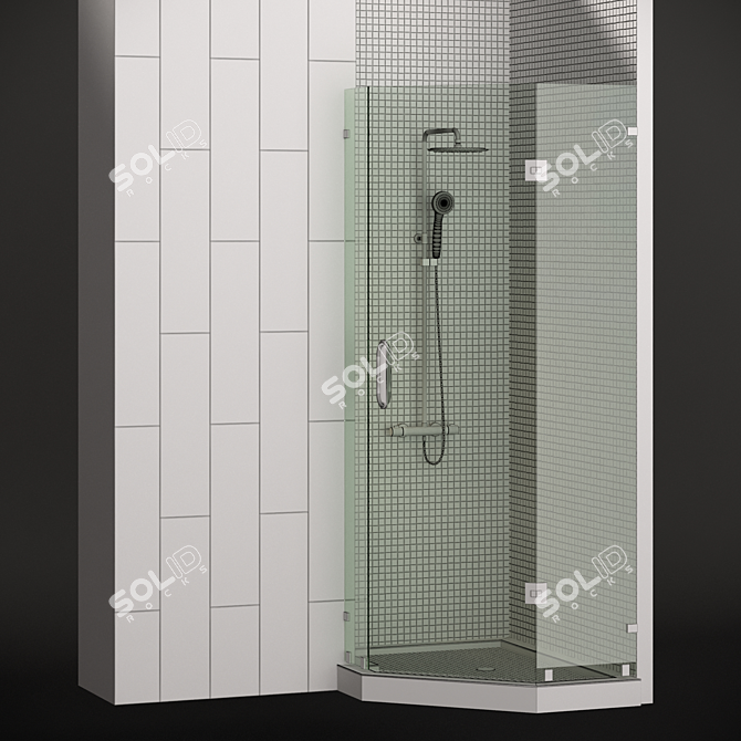 Luxury Shower Cabin 3D model image 3