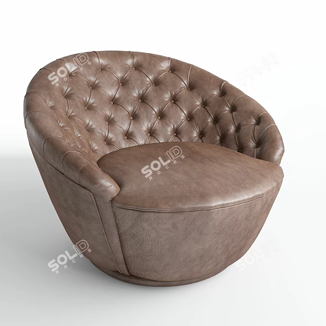 Agon Visionnaire: Luxurious Upholstered Chair 3D model image 1