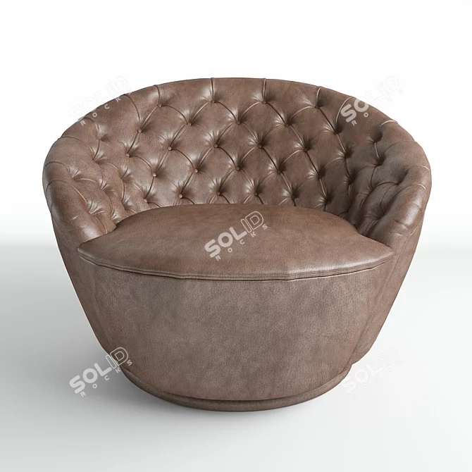 Agon Visionnaire: Luxurious Upholstered Chair 3D model image 2