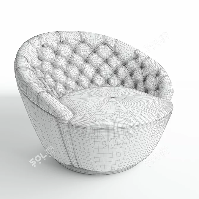 Agon Visionnaire: Luxurious Upholstered Chair 3D model image 3