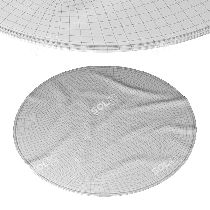 Moon Love Round Rug: H&M Home 3D model image 3