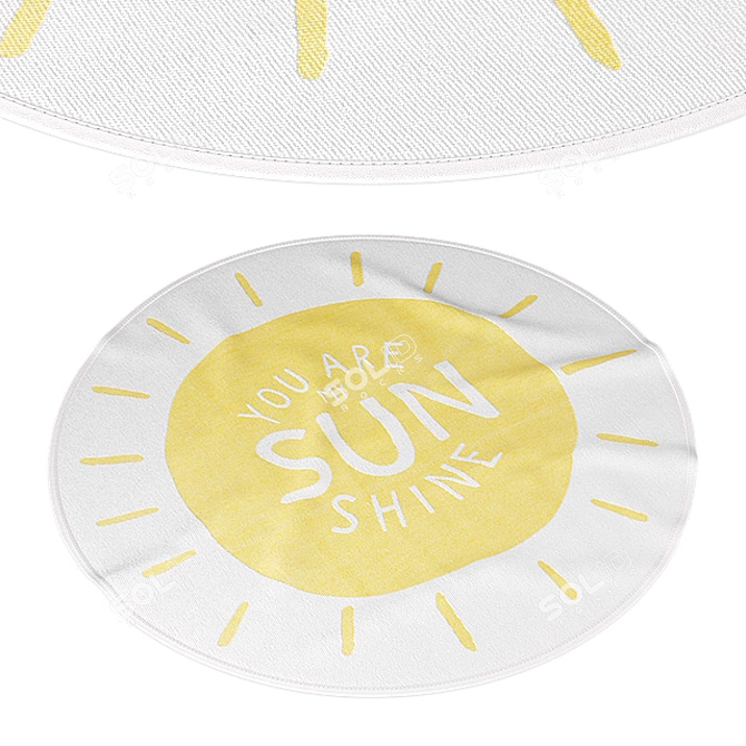 Sunshine Round Rug - H&M Home 3D model image 1