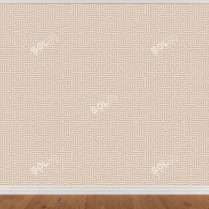 Seamless Wallpapers Set - 3 Colors 3D model image 2