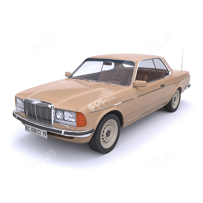 Vintage Mercedes 1979 3D model image 1