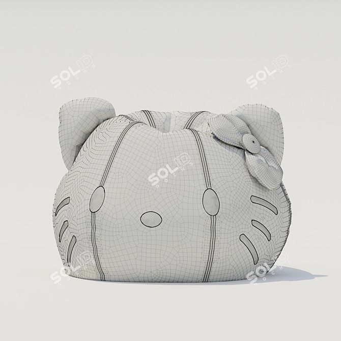 Hello Kitty Beanbag Chair 3D model image 3