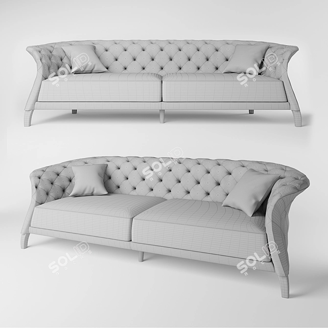 Phoenix Leather Sofa 3D model image 2