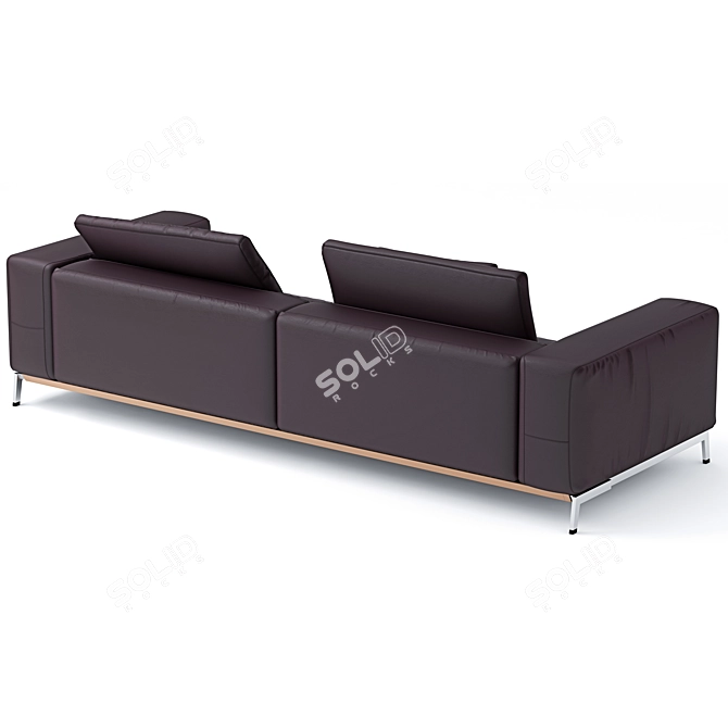 Sleek Ettore Sofa by Citterio 3D model image 2