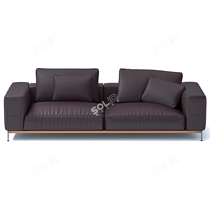 Sleek Ettore Sofa by Citterio 3D model image 3