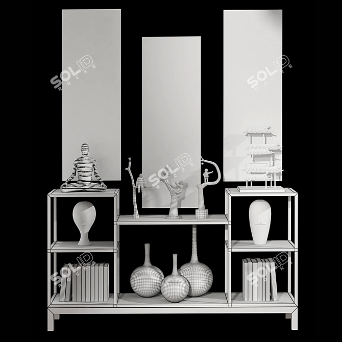 Elegant 48-Piece Decor Set 3D model image 3