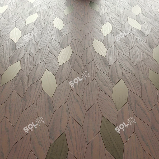 Luxury Oak Wooden Tile: Parquet Finex Maglione 3D model image 2