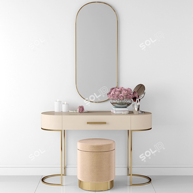 Elegant Dressing Table by Cazarina 3D model image 1