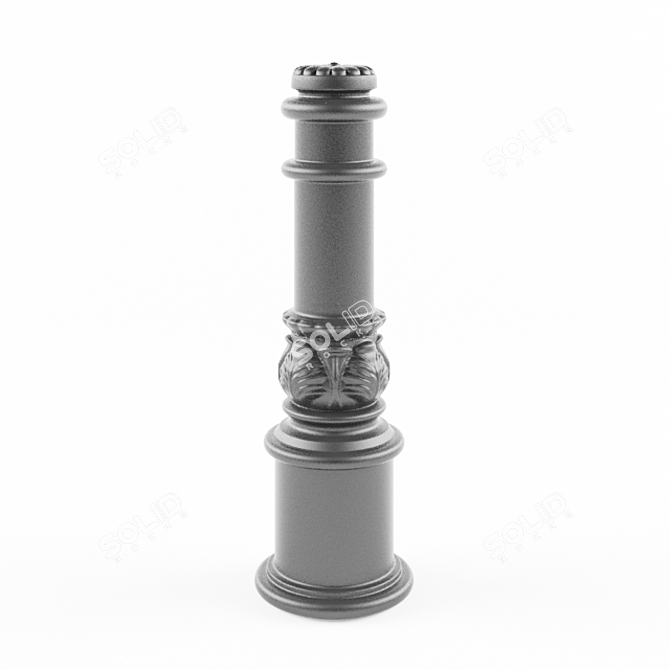 Yaroslav Cast Iron Street Pole 3D model image 1