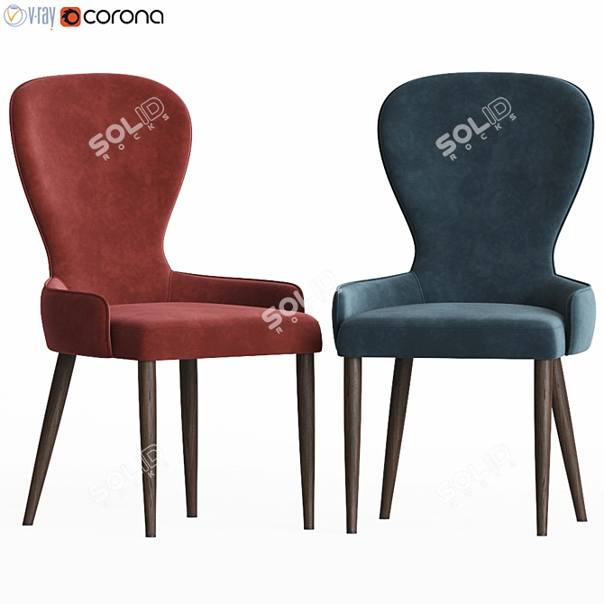 Luxury Leather Deephouse Chamonix Chair 3D model image 1