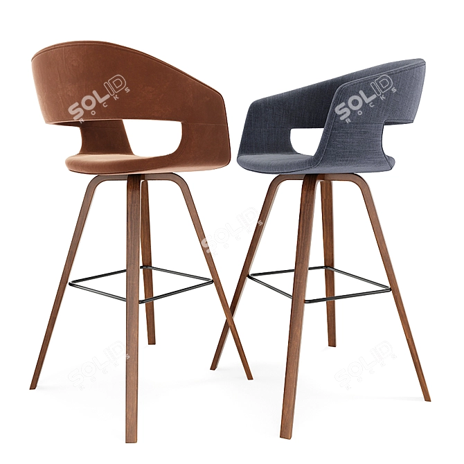 Sleek Chino Counter Stool - Modern Design for Stylish Spaces 3D model image 2