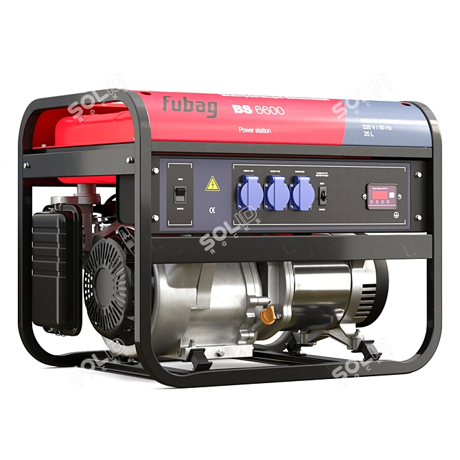 Powerful Gasoline Generator: Fubag BS 6600 3D model image 1