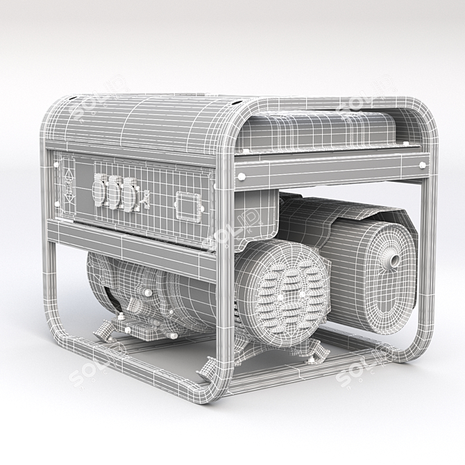 Powerful Gasoline Generator: Fubag BS 6600 3D model image 3