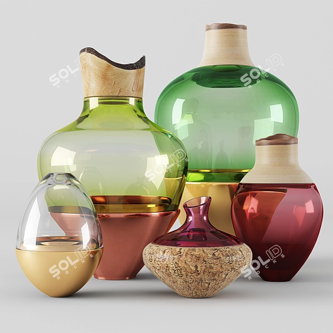 Indian Stacking Vessels: Utopian Functional Art 3D model image 1