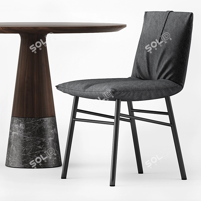 Modern Dining Set: Bonaldo PIL & ENNE ECHO 3D model image 2