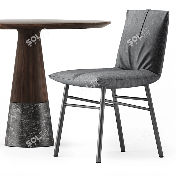 Modern Dining Set: Bonaldo PIL & ENNE ECHO 3D model image 5