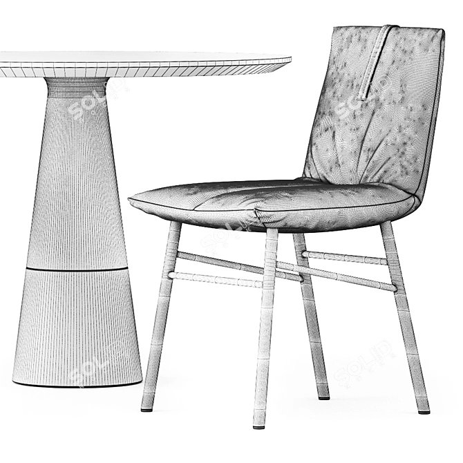 Modern Dining Set: Bonaldo PIL & ENNE ECHO 3D model image 6