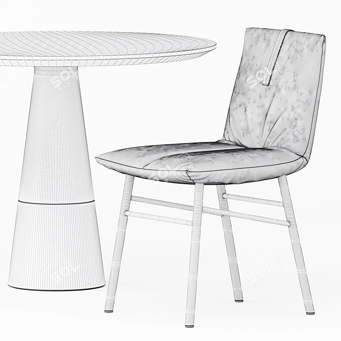 Modern Dining Set: Bonaldo PIL & ENNE ECHO 3D model image 8