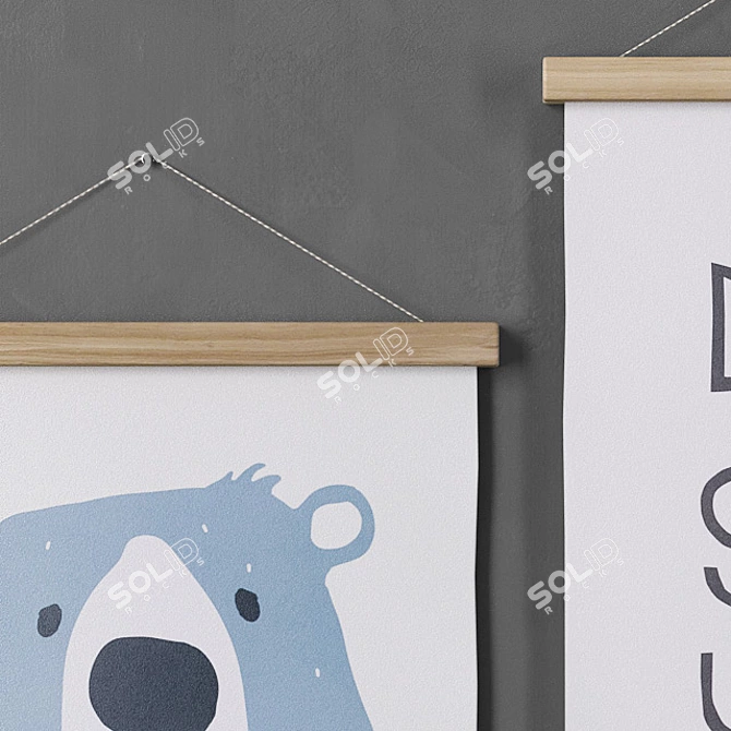 Bear and Grow Up Picture Frame (30 x 40 cm) 3D model image 2