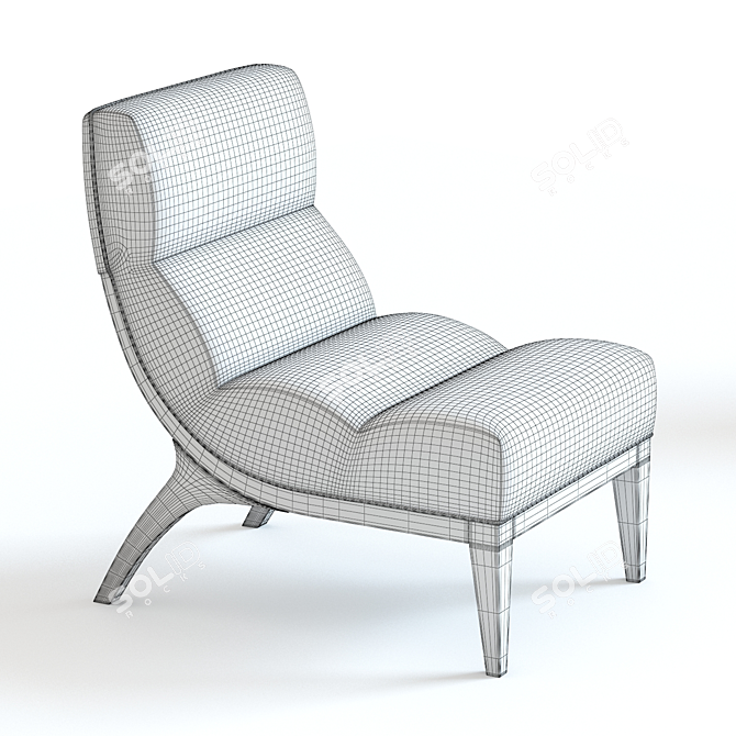 Sleek Kirk Armchair: High-Detailed 3D Model 3D model image 2