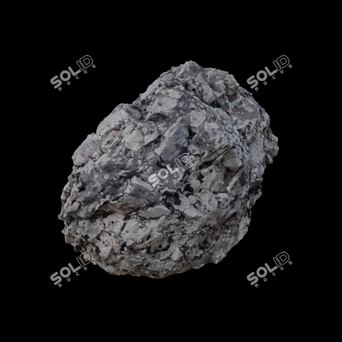 3D Rock Scan: Unwarp Textures, High Poly 3D model image 2