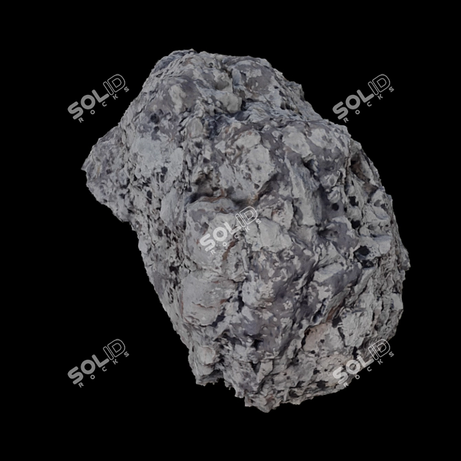 3D Rock Scan: Unwarp Textures, High Poly 3D model image 3