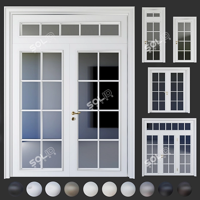 Elegant Paris Collection - 10 Doors, 10 Materials 3D model image 1