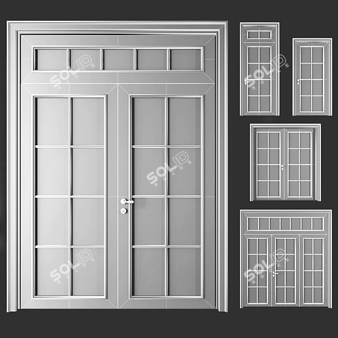 Elegant Paris Collection - 10 Doors, 10 Materials 3D model image 3