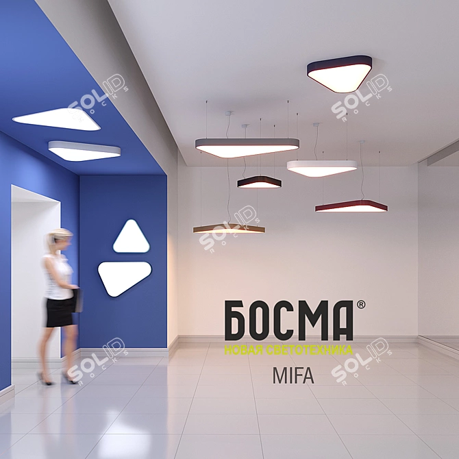 MIFA LED Triangle Lights Set 3D model image 3