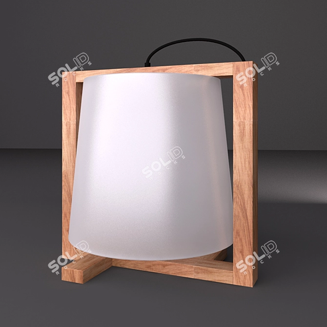 Mondo Satin White Table Lamp 3D model image 1