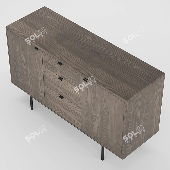 Modern Hensley Storage Cabinet 3D model image 2