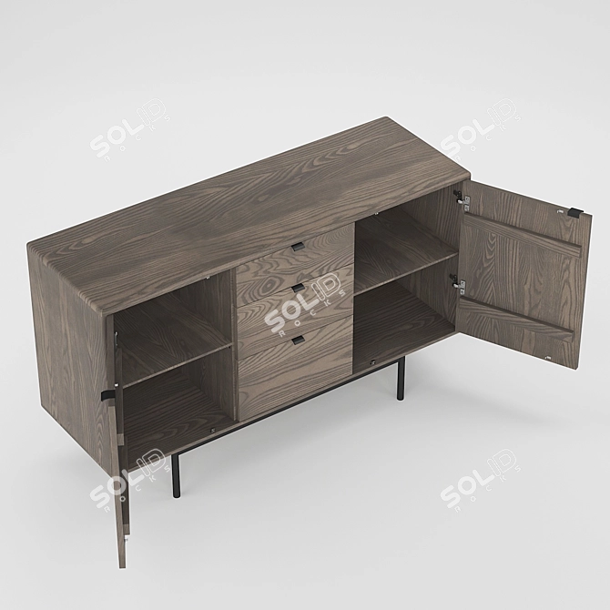 Modern Hensley Storage Cabinet 3D model image 3