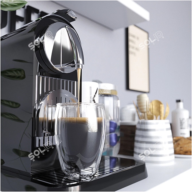 Home Coffee Bar Set 3D model image 2