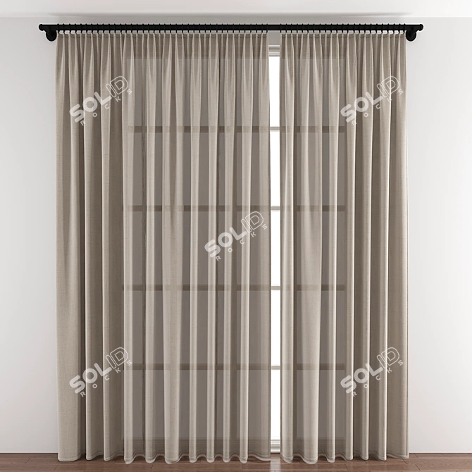 Versatile Curtain 394 3D model image 1